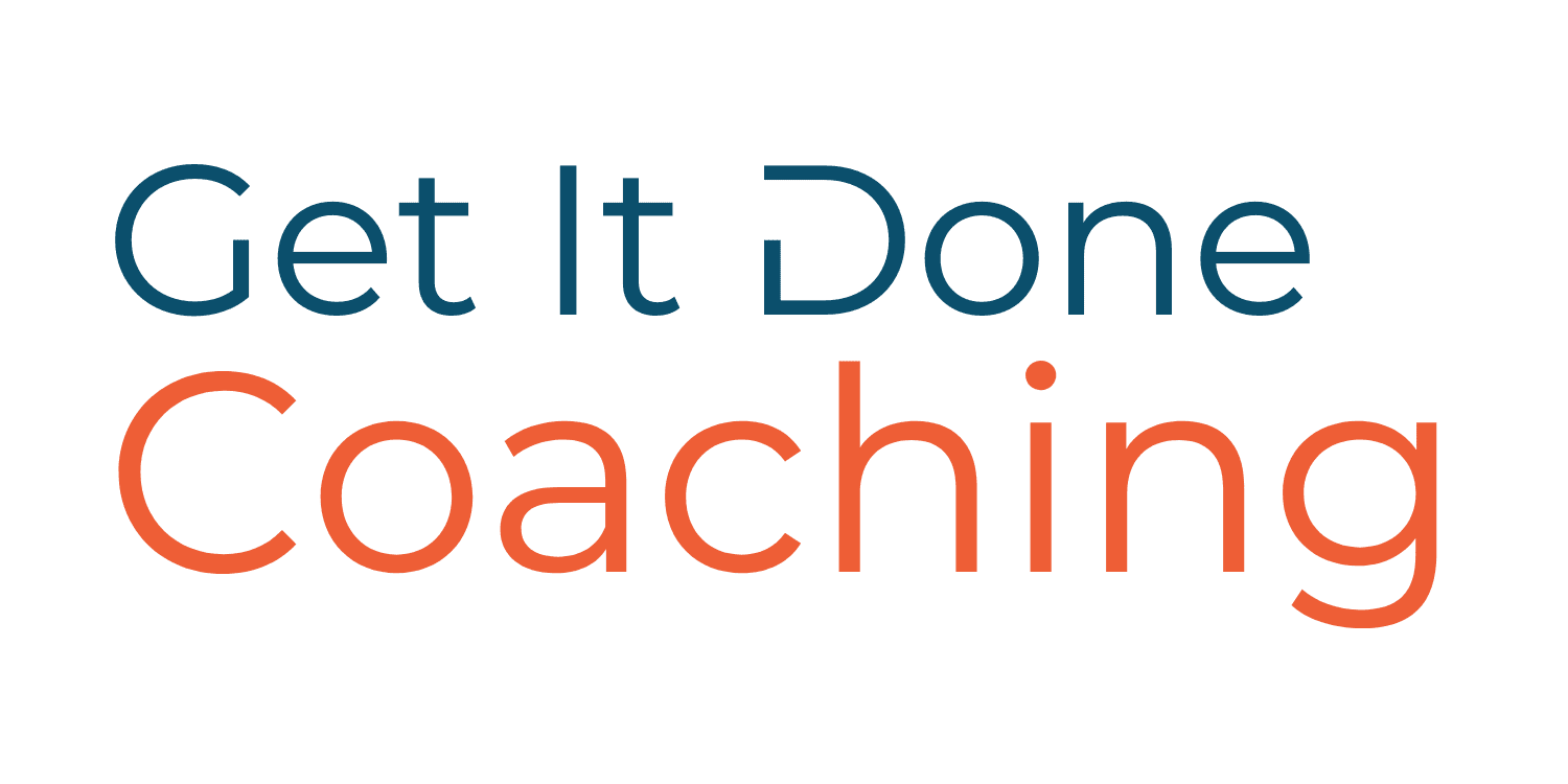 Get It Done Coaching logo navy and orange